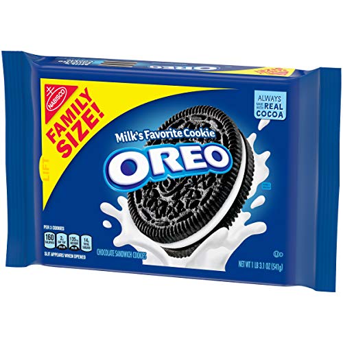 Oreo Chocolate Sandwich Cookies - Family Size, 3.1 Ounce