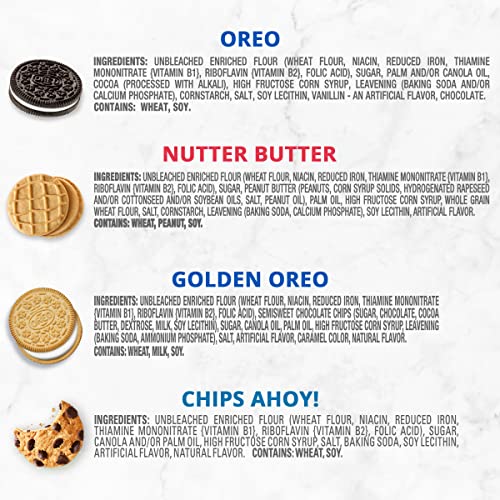 Oreo Original, Oreo Golden, Chips Ahoy! &Amp; Nutter Butter Cookie S