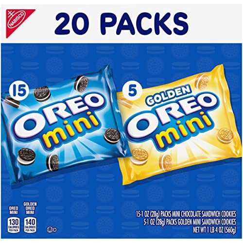 Oreo Mini Mix Sandwich Cookies Variety Pack, 20 - 1 Oz Packs