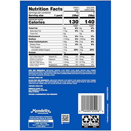 Oreo Mini Mix Sandwich Cookies Variety Pack, 20 - 1 Oz Packs