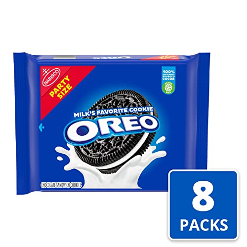 OREO Chocolate Sandwich Cookies, Party Size, 8 - 25.5 oz Packs