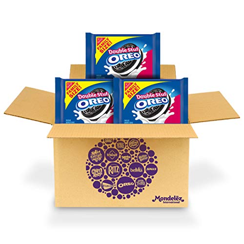 Oreo Double Stuf Chocolate Sandwich Cookies, Family Size, 3 Packs