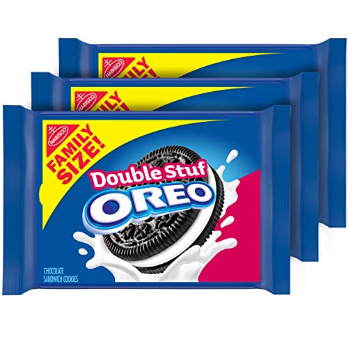 Oreo Double Stuf Chocolate Sandwich Cookies, Family Size, 3 Packs