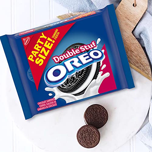 OREO Double Stuf Chocolate Sandwich Cookies, Party Size, 10.7oz ...