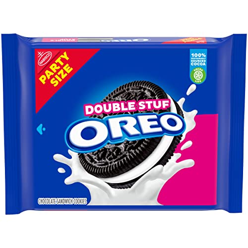OREO Double Stuf Chocolate Sandwich Cookies, Party Size, 10.7oz ...