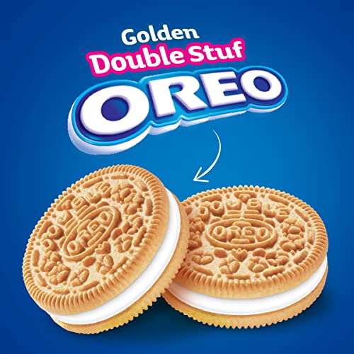 OREO Double Stuf Golden Sandwich Cookies, Party Size, 26.7 oz