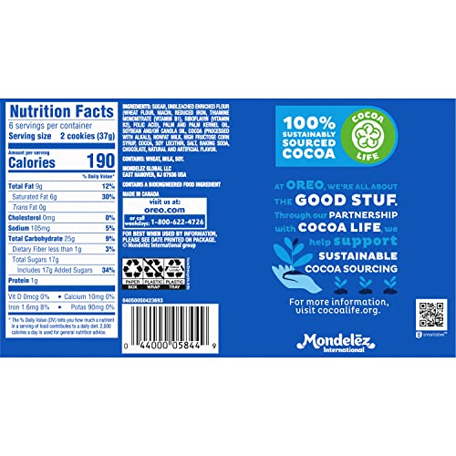 OREO Fudge Covered Chocolate Sandwich Cookies, Original Flavor, ...