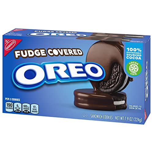 OREO Fudge Covered Chocolate Sandwich Cookies, Original Flavor, ...