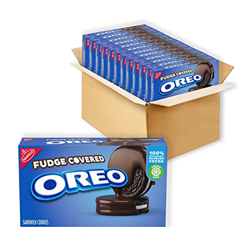 OREO Fudge Covered Chocolate Sandwich Cookies, Original Flavor, ...