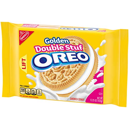 Oreo Golden Double Stuf Sandwich Cookies, 15.25 Oz