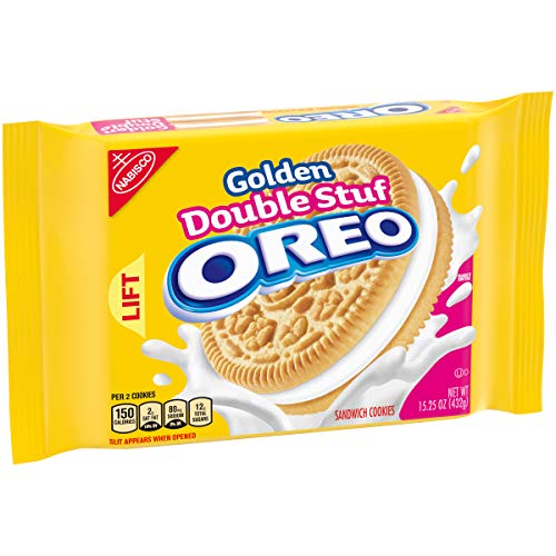 Oreo Golden Double Stuf Sandwich Cookies, 15.25 Oz