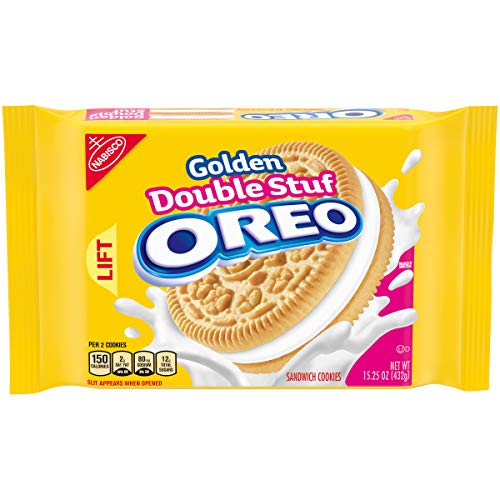 Oreo Golden Double Stuf Sandwich Cookies, 15.25 Oz