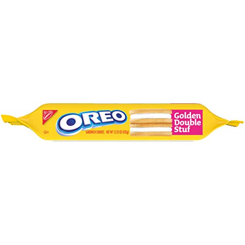 Oreo Golden Double Stuf Sandwich Cookies, 15.25 Oz