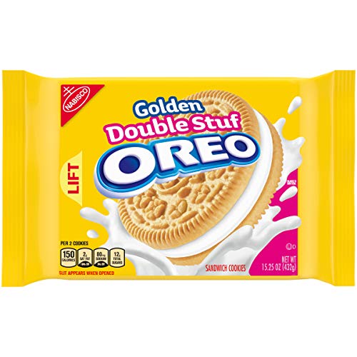 Oreo Golden Double Stuf Sandwich Cookies, 15.25 Oz