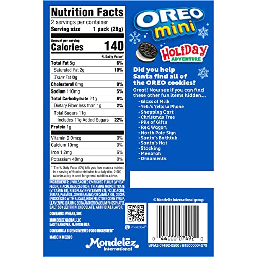 OREO Holiday Adventure Storybook Stocking Stuffer, 2 - 1 oz Snac...