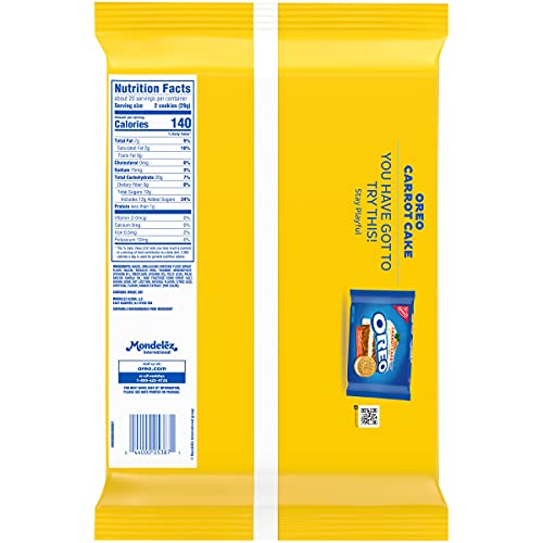 Oreo Golden Sandwich Cookies, Lemon Flavored Creme, 1 Resealable