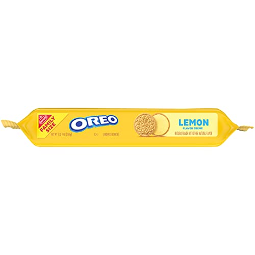 Oreo Golden Sandwich Cookies, Lemon Flavored Creme, 1 Resealable