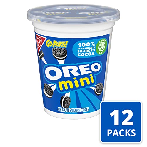 OREO Mini Chocolate Sandwich Cookies, 12 - 3.5 Ounce Go-Paks Pa...