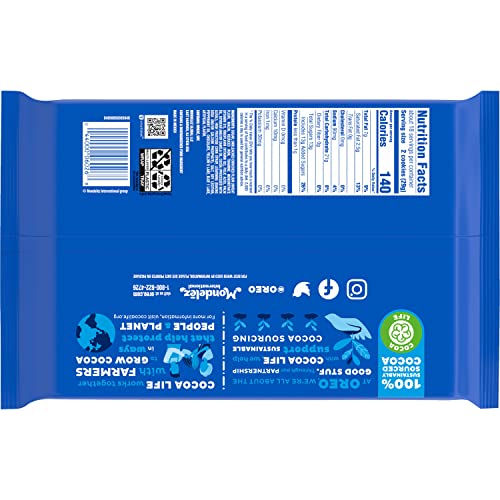 OREO Mint Creme Chocolate Sandwich Cookies, Family Size, 12 - 18...