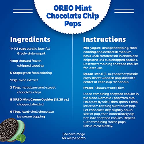 OREO Mint Creme Chocolate Sandwich Cookies, Family Size, 12 - 18...