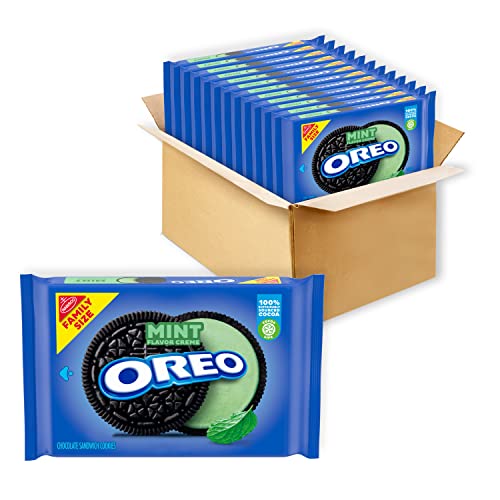 OREO Mint Creme Chocolate Sandwich Cookies, Family Size, 12 - 18...