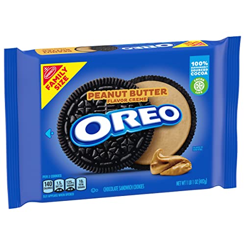 OREO Peanut Butter Creme Chocolate Sandwich Cookies, 1 - 17 oz F...
