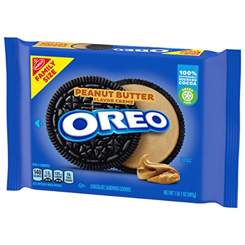OREO Peanut Butter Creme Chocolate Sandwich Cookies, 1 - 17 oz F...