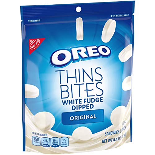 OREO Thins Bites White Fudge Dipped Chocolate Sandwich Cookies, ...