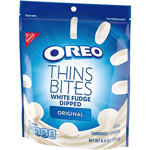 OREO Thins Bites White Fudge Dipped Chocolate Sandwich Cookies, ...