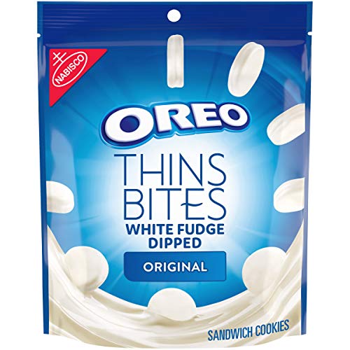 OREO Thins Bites White Fudge Dipped Chocolate Sandwich Cookies, ...