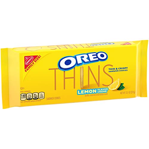 Oreo Thins Lemon Flavored Creme Sandwich Cookies Family Size, 13