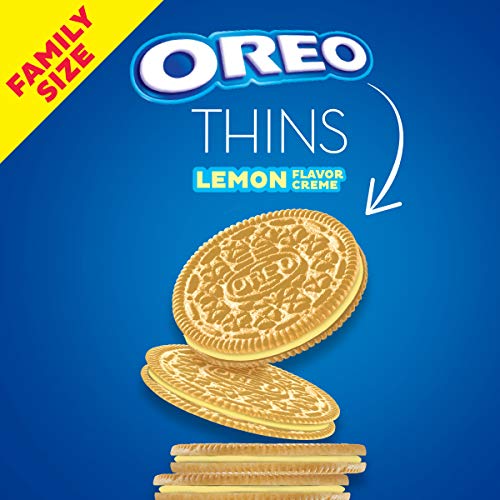 Oreo Thins Lemon Flavored Creme Sandwich Cookies Family Size, 13