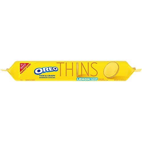 Oreo Thins Lemon Flavored Creme Sandwich Cookies Family Size, 13