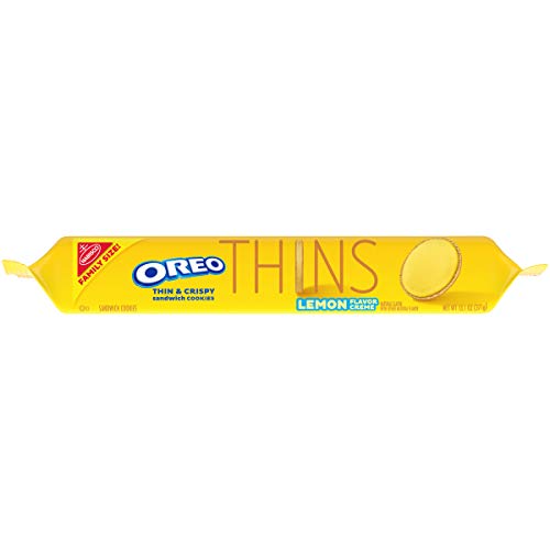 Oreo Thins Lemon Flavored Creme Sandwich Cookies Family Size, 13