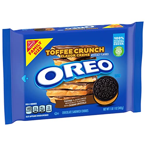 OREO Toffee Crunch Creme with Sugar Crystals Chocolate Sandwich ...