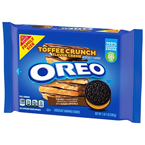 OREO Toffee Crunch Creme with Sugar Crystals Chocolate Sandwich ...