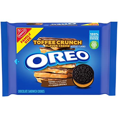 OREO Toffee Crunch Creme with Sugar Crystals Chocolate Sandwich ...