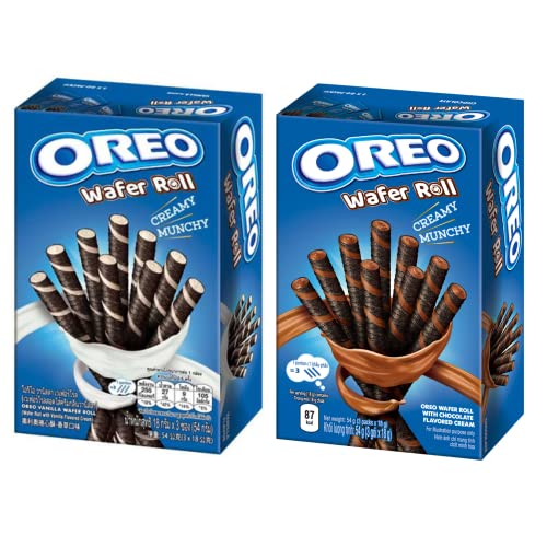 Oreos Oreo Wafer Roll Variety Pack set of 2 | Chocoloate 1.9o...