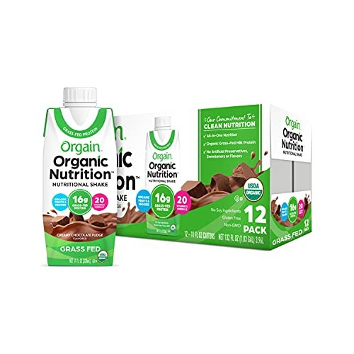 Orgain Organic Nutritional Shake, Creamy Chocolate Fudge - Meal