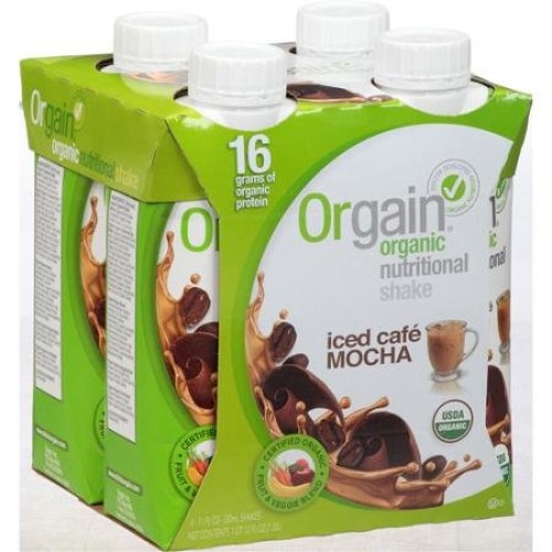 Orgain Iced Cafe Mocha Organic Nutritional Shake, 44 Fl Oz, Pac