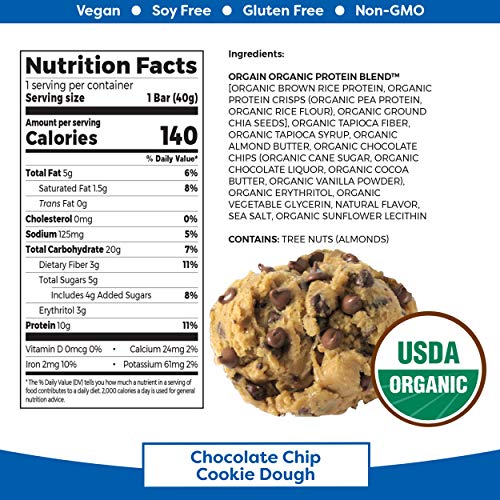 Orgain Chocolate Protein Powder And Chocolate Chip Cookie Dough