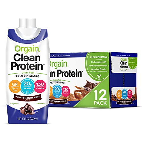 Orgain Grass Fed Clean Protein Shake, Creamy Chocolate Fudge - M