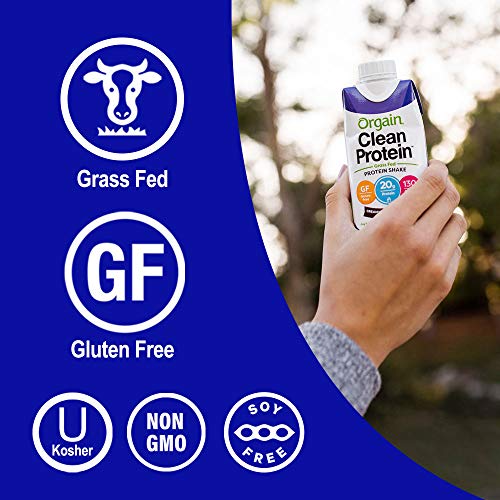 Orgain Grass Fed Clean Protein Shake, Vanilla Bean - Meal Replac Orgain Grass Fed Clean Protein Shake, Vanilla Bean - Meal Replac