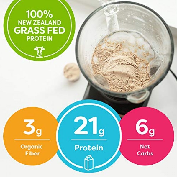 Orgain Grass Fed Clean Whey Protein Powder, Vanilla Bean - Low N