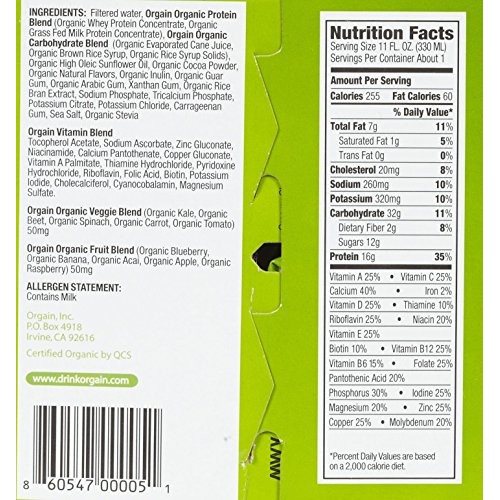 Orgain Nutrition Shake - Chocolate Fudge - 11 Oz - 4 Ct