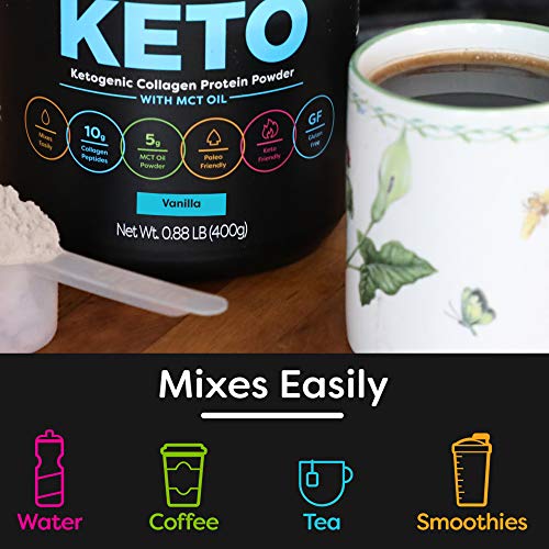 Orgain Keto Collagen Protein Powder With Mct Oil, Vanilla - Pale Orgain Keto Collagen Protein Powder With Mct Oil, Vanilla - Pale