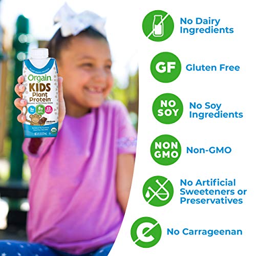 Orgain Kids Plant Based Protein Nutritional Shakes - Chocolate,