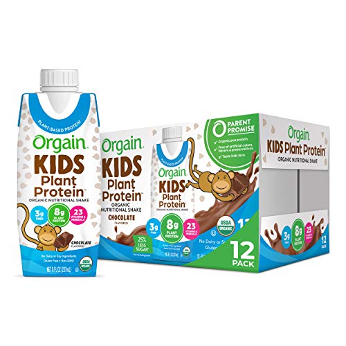 Orgain Kids Plant Based Protein Nutritional Shakes - Chocolate,
