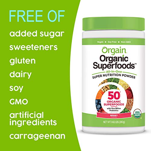 Orgain Organic Green Superfoods Powder, Berry - Antioxidants, 1