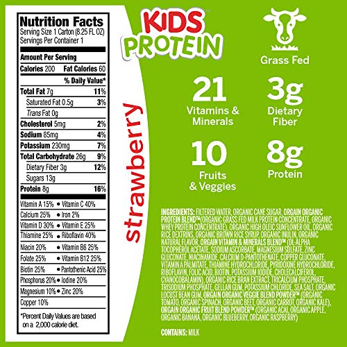 Orgain Organic Kids Protein Nutritional Shake, Strawberry - Grea